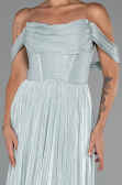 Robe de Cérémonie Longue Mousseline Menthe ABU5283