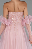Robe de Soirée Longue Poudre ABU5291
