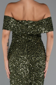Robe De Soirée Midi Kaki ABK2440