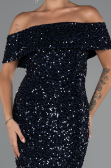 Robe De Soirée Midi Bleu Marine ABK2440