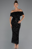 Robe De Soirée Midi Noir ABK2440