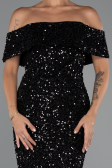 Robe De Soirée Midi Noir ABK2440