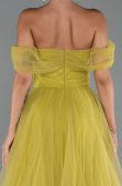 Robe de Soirée Longue Pistache vert ABU5302
