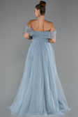 Robe de Soirée Longue Bleu clair ABU5302