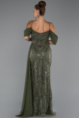 Robe de Soirée Longue Perlé Kaki ABU5316