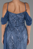 Robe de Soirée Longue Perlé Indigo ABU5316