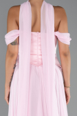 Robe de Soirée Longue Mousseline Poudre ABU5327