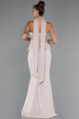 Robe de Soirée Longue Beige ABU5320