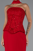 Robe de Soirée Longue Rouge ABU5320