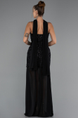 Robe de Soirée Courte Perlé Noir ABK2443