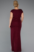 Robe Grande Taille Longue Rouge Bordeaux ABU5317
