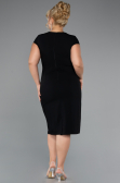 Robe De Invitation Grande Taille Midi Noir ABK2445