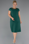 Robe De Invitation Grande Taille Midi Vert ABK2445