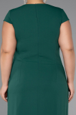 Robe De Invitation Grande Taille Midi Vert ABK2445