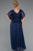 Robe de Soirée Grande Taille Longue Bleu Marine ABU5323