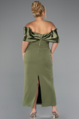 Robe De Invitation Grande Taille Midi Kaki ABK2379