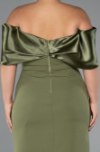 Robe De Invitation Grande Taille Midi Kaki ABK2379