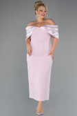 Robe De Invitation Grande Taille Midi Poudre ABK2379