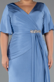 Robe de Soirée Grande Taille Longue Indigo ABU5287