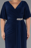 Robe de Soirée Grande Taille Longue Bleu Marine ABU5287