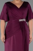 Robe de Soirée Grande Taille Longue Couleur Cerise ABU5287