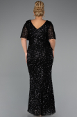 Robe Grande Taille Longue Noir ABU5318