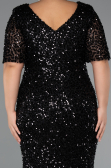 Robe Grande Taille Longue Noir ABU5318
