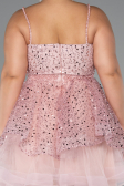 Robe Grande Taille Courte Poudre ABK2436