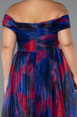 Robe De Soirée Grande Taille Longue Bleu Marine ABU5263