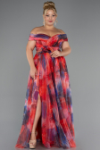Robe De Soirée Grande Taille Longue Orange ABU5263