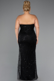 Robe De Mariée Grande Taille Longue Perlé Noir ABU5328