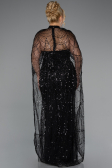 Robe De Mariée Grande Taille Longue Perlé Noir ABU5328