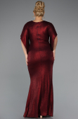 Robe de Soirée Grande Taille Longue Rouge Bordeaux ABU3280