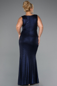 Robe de Soirée Grande Taille Longue Bleu Marine ABU5231