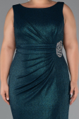 Robe de Soirée Grande Taille Longue Émeraude ABU5231