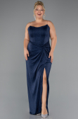 Robe De Soirée Grande Taille Longue Bleu Marine ABU5340
