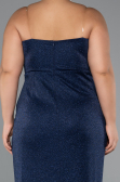 Robe De Soirée Grande Taille Longue Bleu Marine ABU5340