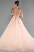 Robe Haute Couture Longue Saumon ABU5342