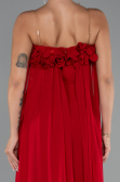 Robe de Soirée Longue Mousseline Rouge ABU5351