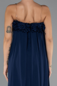 Robe de Soirée Longue Mousseline Bleu Marine ABU5351