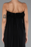 Robe de Soirée Longue Mousseline Noir ABU5351