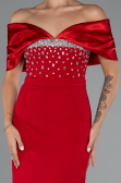 Robe de Soirée Longue Rouge ABU5352