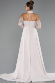 Robe de Soirée Longue Beige ABU5355