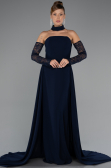 Robe de Soirée Longue Bleu Marine ABU5355