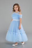 Robe de Soirée Enfants Longue Bleu ABU4221