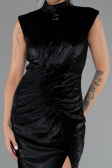 Robe de Soirée Longue Velours Noir ABU5373