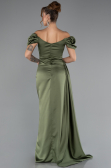 Robe De Fiançaille Satin Longue Kaki ABU1606