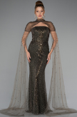 Robe de Soirée Longue Perlé Kaki ABU5363