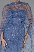 Robe de Soirée Longue Bleu ABU4517