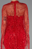 Robe De Soirée Longue Rouge ABU4517